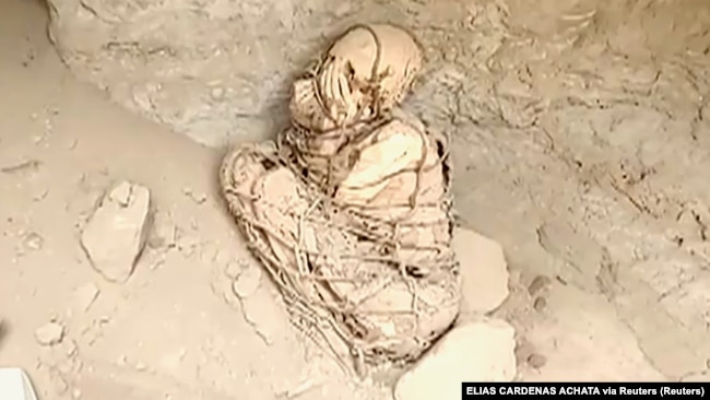 Researchers believe they found an 800 year old mummy outside of Lima, Peru.