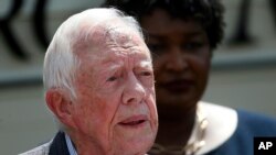 El expresidente Jimmy Carter sufrió una "fractura pélvica menor" el 21 de octubre de 2019.