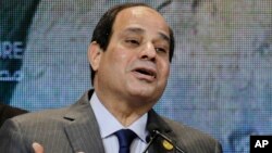 FILE - Egyptian President Abdel-Fattah el-Sissi
