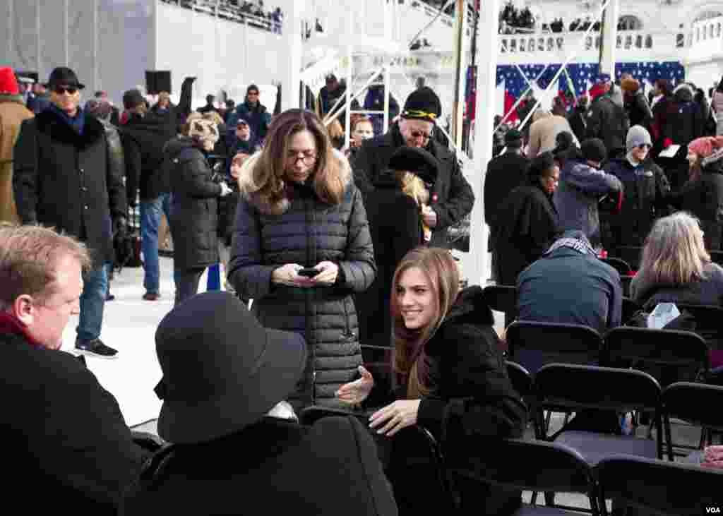 Allison Williams, daughter of Brian Williams and a cast member on the TV show "Girls" on Inauguration Day, January 21, 2013. (Alison Klein/VOA)