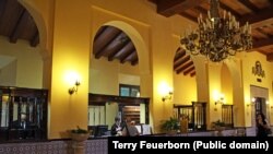 This 2012 photo shows the reception desk at Hotel Nacional in Havana, Cuba.