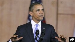 President Barack Obama delivers the keynote speech during his visit to the University of Indonesia, in Jakarta, Indonesia, 10 Nov 2010