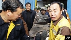 지난해 11월 중국 헤난성 탄광촌의 폭발 사고 현장. 