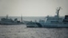 日本海上保安厅公开最近与中国海警舰艇在东中国海对峙的图片 (美国之音歌蓝拍摄)