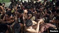 مهاجرین ایالت راخین (اراکان) میانمار که در سواحل تایلند رسیده اند