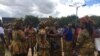 Mulheres celebram o Dia da Mulher Moçambicana pintadas de mussiro e vestidas de capulana, Nampula, 7 de Abril de 2018
