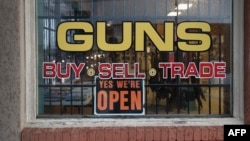 FILE - Sarge's Sidearms store is seen in Benson, Arizona, Sept. 29, 2016.