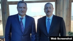 İlham Əliyev və Dmitri Roqozin (Foto Dmitri Roqozinin Facebook səhifəsindən götürülüb)
