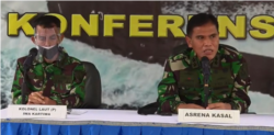 Asisten Perencanaan dan Anggaran (V) (Asrena) Kasal Laksda TNI Muhammad Ali saat konferensi pers di Jakarta, Selasa (4/5/2021), dalam tangkapan layar.