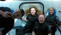 Empat orang yang menjadi awak "Inspiration4" SpaceX (foto: dok).