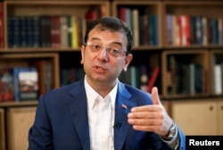 Ekrem Imamoglu, ousted Istanbul Mayor from the main opposition Republican People's Party (CHP), speaks during an interview with Reuters in Istanbul, Turkey, May 9, 2019.