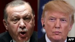 도널드 트럼프(오른쪽) 미국 대통령과 레제프 타이이프 에르도안 터키 대통령.