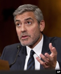 Actor George Clooney testifying about Sudan before US Congress, Mar. 14, 2012