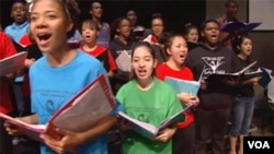 Students at the Duke Ellington School of the Arts in Washington sing during a performance honoring the victims of the 1963 church bombing in Birmingham, Ala.