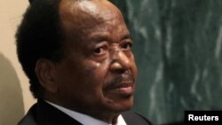 FILE - President Paul Biya of Cameroon waits to address the 71st United Nations General Assembly in New York, Sept. 22, 2016. 