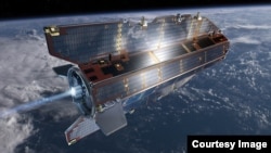 Satelit Gravity Eropa atau GOCE terbakar dan meledak ketika memasuki atmosfer bumi Senin pagi (11/11). 