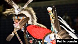 Pow wow dancer performing at the Smithsonian's National Museum of the American Indian National Pow Wow, Washington, D.C., August 11, 2007