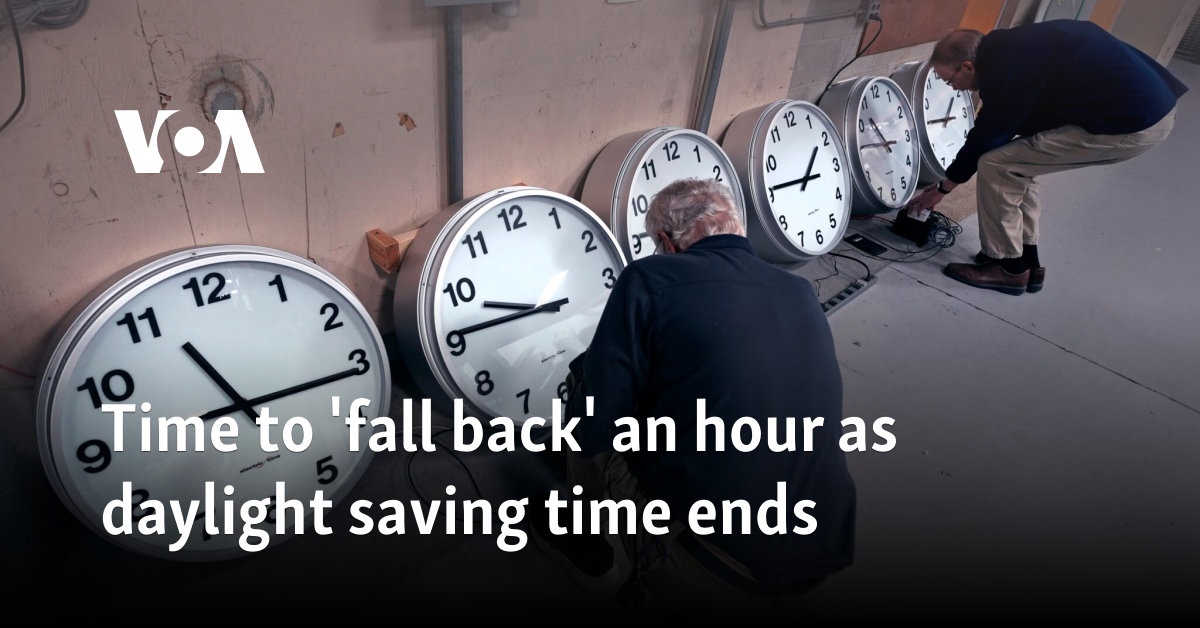 Time to 'fall back' an hour as daylight saving time ends