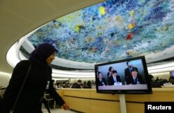 지난해 11월 스위스 제네바에서 보편적 인권 정례 검토 회의가 열렸다. (자료사진)