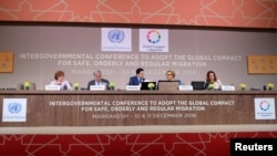 U.N. Secretary General Antonio Guterres attends the Intergovernmental Conference to Adopt the Global Compact for Safe, Orderly and Regular Migration in Marrakesh, Morocco, Dec. 10, 2018. 