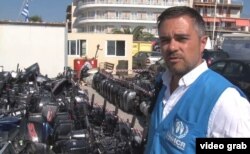 The boats used by migrants are made for lake or river use, said Patric Mansour of the United Nations refugees agency's chief of mission on Lesbos. The boats, made for eight to 10 people, are often loaded with up to 60, and the 15-20 horsepower engines sometimes fail.