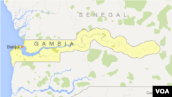 Bản đồ Gambia.