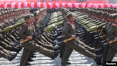 Một buổi duyệt binh tại Triều Tiên năm 2012.