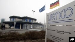 View to the entrance of the Uranium enrichment plant of German company Urenco in Gronau, Germany, Jan. 22, 2010.