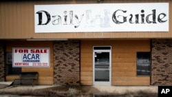 The old Daily Guide office stands for sale in St. Robert, Missouri, Feb. 19, 2019.