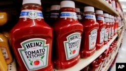 FILE - Heinz Ketchup for sale in a market in Pittsburgh, Feb. 21, 2018.