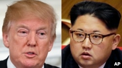 도널드 트럼프 미국 대통령과 김정은 북한 국무위원장.