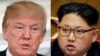 Presiden AS Donald Trump (kiri) di Gedung Putih, Washington, 26 Februari 2018, dan pemimpin Korea Utara Kim Jong-un saat menghadiri kongres partai di Pyongyang , Korea Utara, 9 Mei 2016. (AP Photo/Evan Vucci, Wong Maye-E, File).