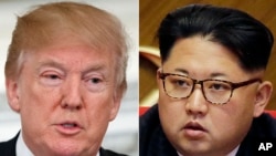 Perezida Trump wa Amerika na Kim Jong Un wa Koreya ya Ruguru 