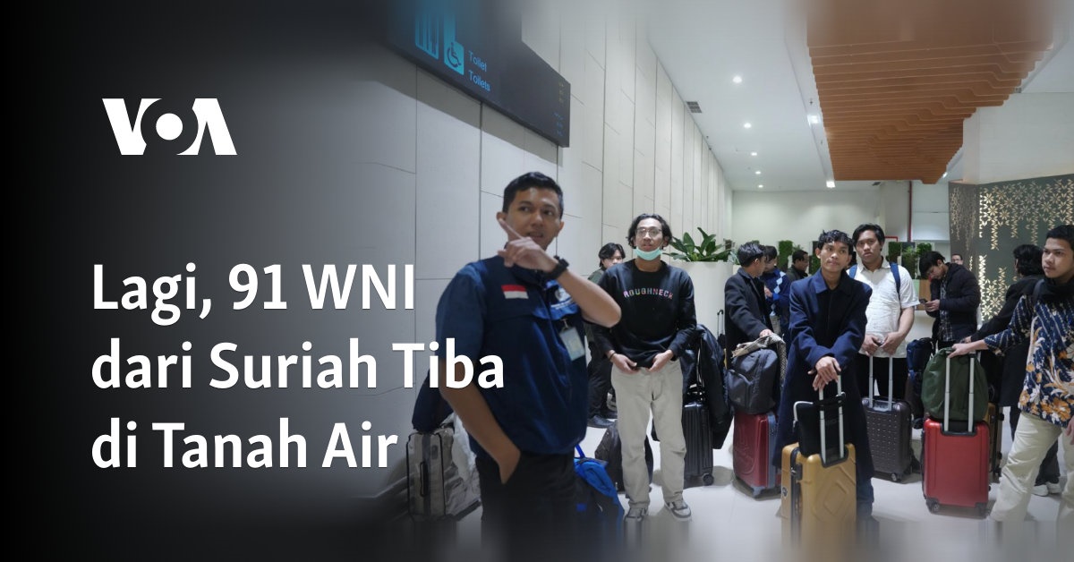 Lagi, 91 WNI dari Suriah Tiba di Tanah Air