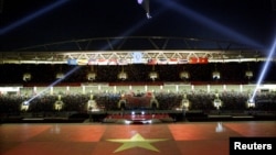 Lễ khai mạc SEA Games 22 ở Hà Nội vào tháng 12/2003. 