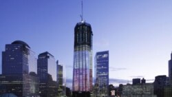 The new One World Trade Center, formerly called Freedom Tower, is shown at dawn Saturday, a day before ceremonies to mark the tenth anniversary of the attacks