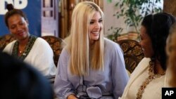 Ivanka Trump, umuhanuzi mu biro vya perezida, White House, muri Etiyopiya. Itariki 14/04/2019