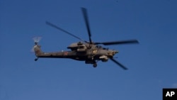 12일 시리아에서 추락한 것으로 알려진 러시아 공군 헬기와 같은 기종인 Mi-28 공격 헬기. (자료사진)