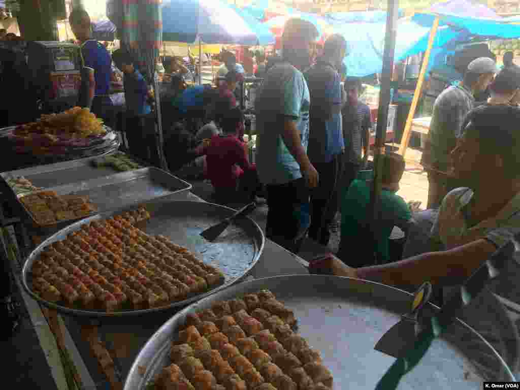 Baklawa and other sweets for sale in the Al- Zahra neighborhood (left side of Mosul), July 19, 2017.