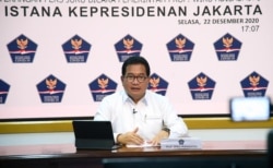 Juru Bicara Satgas Penanganan Covid-19 Prof Wiku Adisasmito dalam telekonferensi pers di Istana Kepresidenan, Jakarta, Selasa, 22 Desember 2020. (Biro setpres).