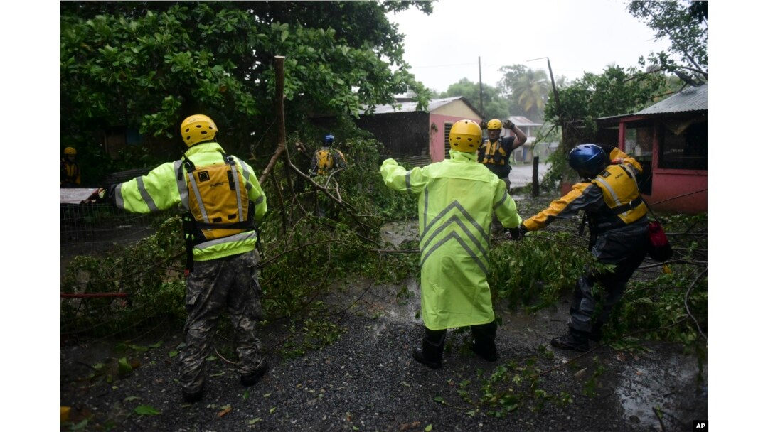 Rescuers from the Municipal Emergency Management Agency toured the streets of Matelnillo searching for anyone in distress during the passage of Hurricane Irma through the northeastern part of the island in Fajardo, Puerto Rico, Sept. 6, 2017.