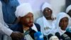 Leading Sudanese opposition figure Sadiq al-Mahdi, Sudan's last democratically elected prime minister, holds a news conference at the Umma Party House in Omdurman, Sudan, April 27, 2019.