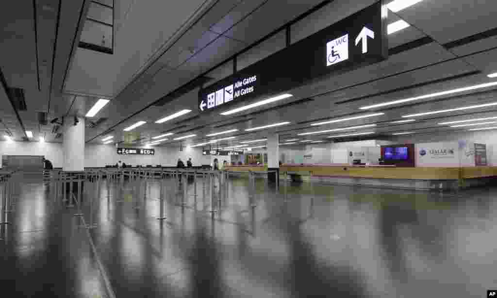 تعداد کم مسافر در فرودگاه بین&zwnj;المللی وین، اتریش