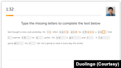 A sample image from the Duolingo English Test. (Courtesy Duolingo)