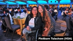 Sen.Tammy Duckworth (D-IL)and Chancee Martorell, executive director of the Thai CDC. May,16 2017.