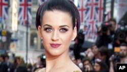 U.S. singer Katy Perry at the European Premiere of her film "Part of Me" in London, July 3, 2012.