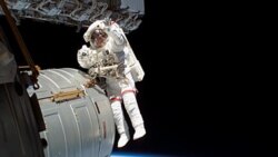 Astronaut Jeffrey Williams during a six-hour spacewalk outside the International Space Station