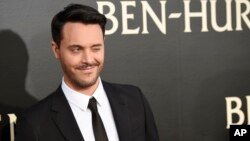 Jack Huston, aktor utama film "Ben-Hur," pada pemutaran perdana filmnya di TCL Chinese Theater di kota Los Angeles. California , Selasa (16/8) lalu. 