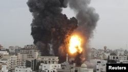 Phi cơ Israel oanh kích các tòa nhà chính phủ của Hamas trong Dải Gaza