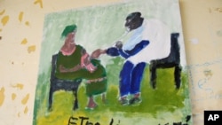 Students decorated school's courtyard with paintings illustrating their rights